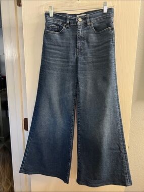 Frame Denim Dark Blue Wide-Leg Jeans